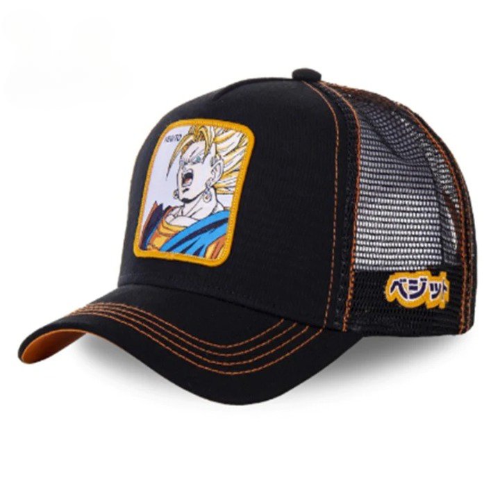 Black and Yellow Anime Trucker Hat