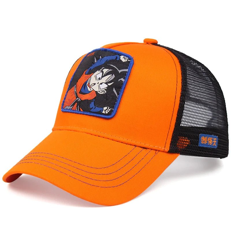 Orange and Black Anime Trucker Hat