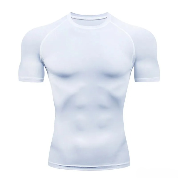 White Color Men's Compression T-Shirt