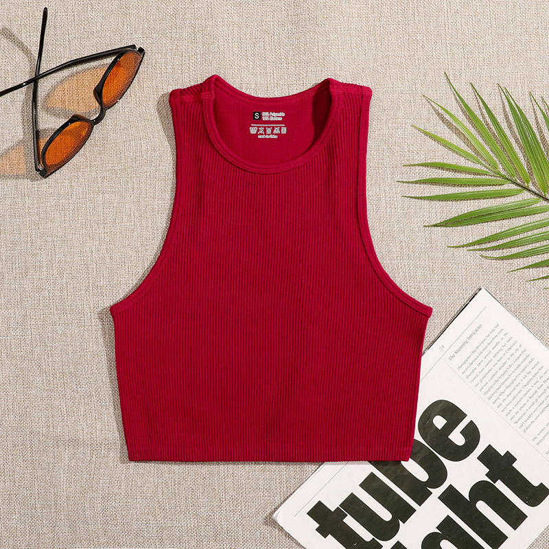 Red Sports Crop Top 