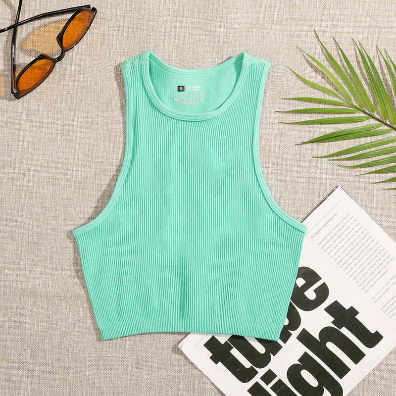 Light Green Sports Crop Top 