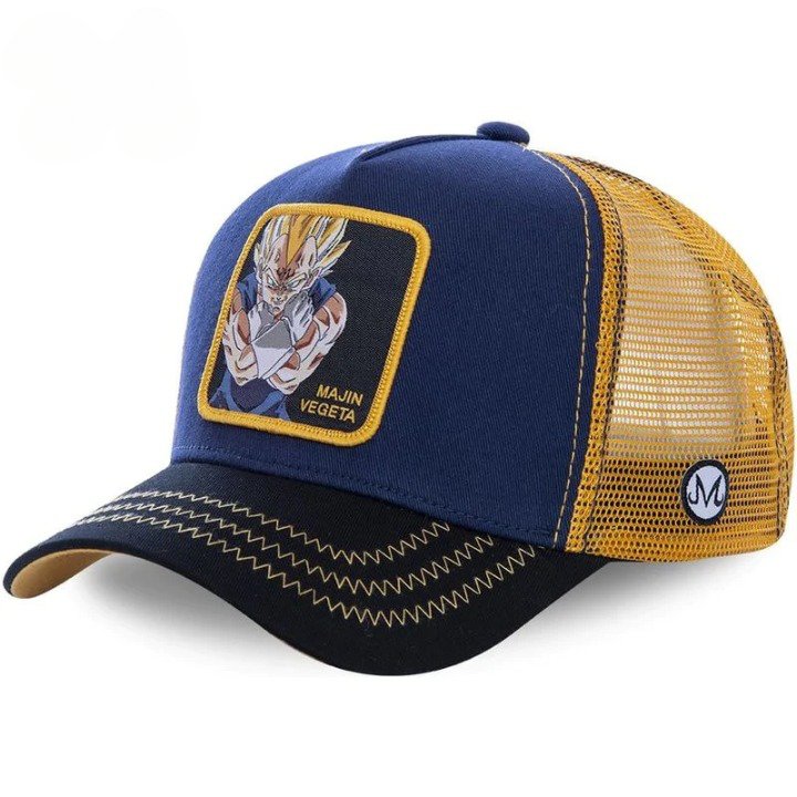 Blue and Yellow Anime Trucker Hat