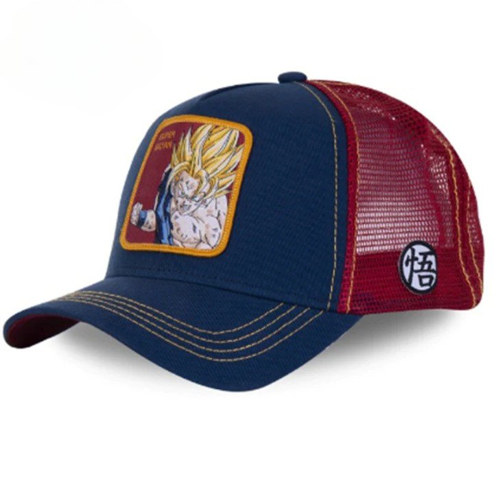 Blue and Red Anime Trucker Hat