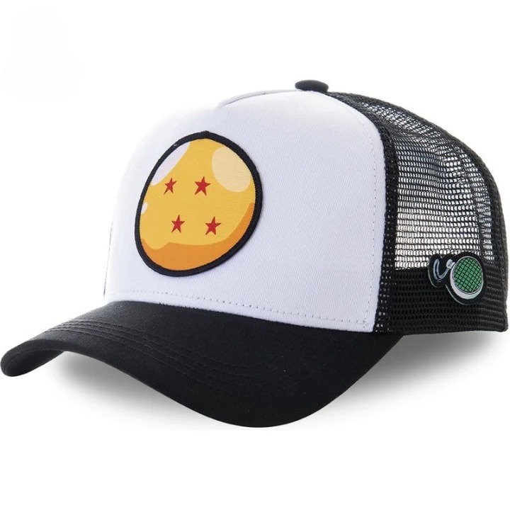 White and Black Color Anime Trucker Hat