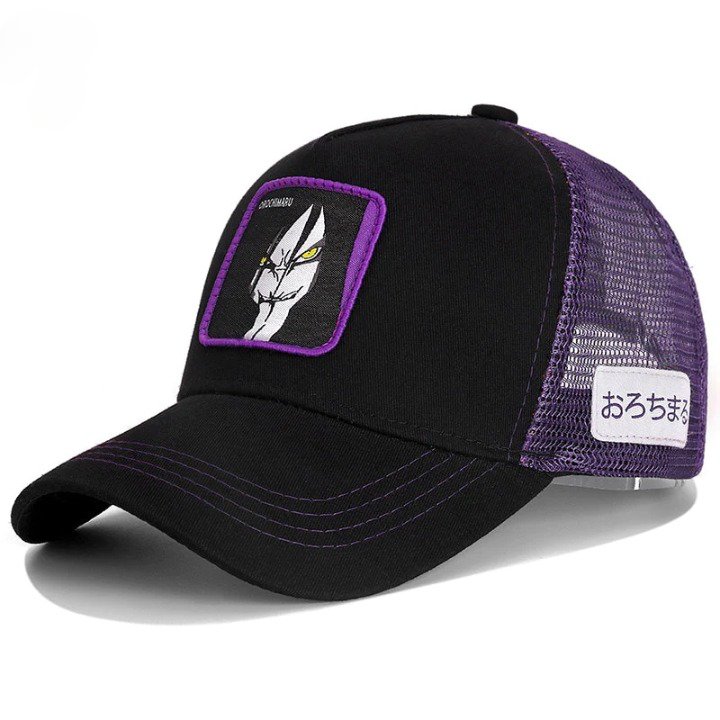 Purple and Black Anime Trucker Hat
