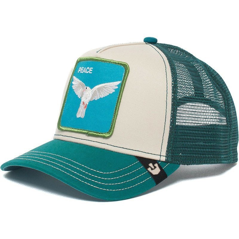 Light Green and Cream Animal Trucker Hat