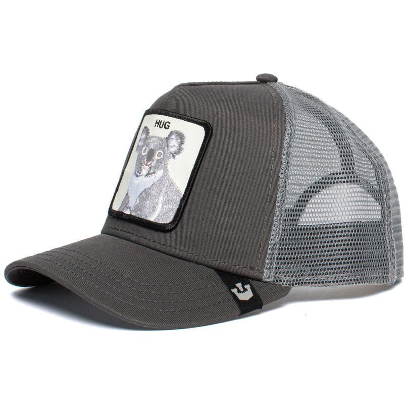 Grey Color Animal Trucker Hat 