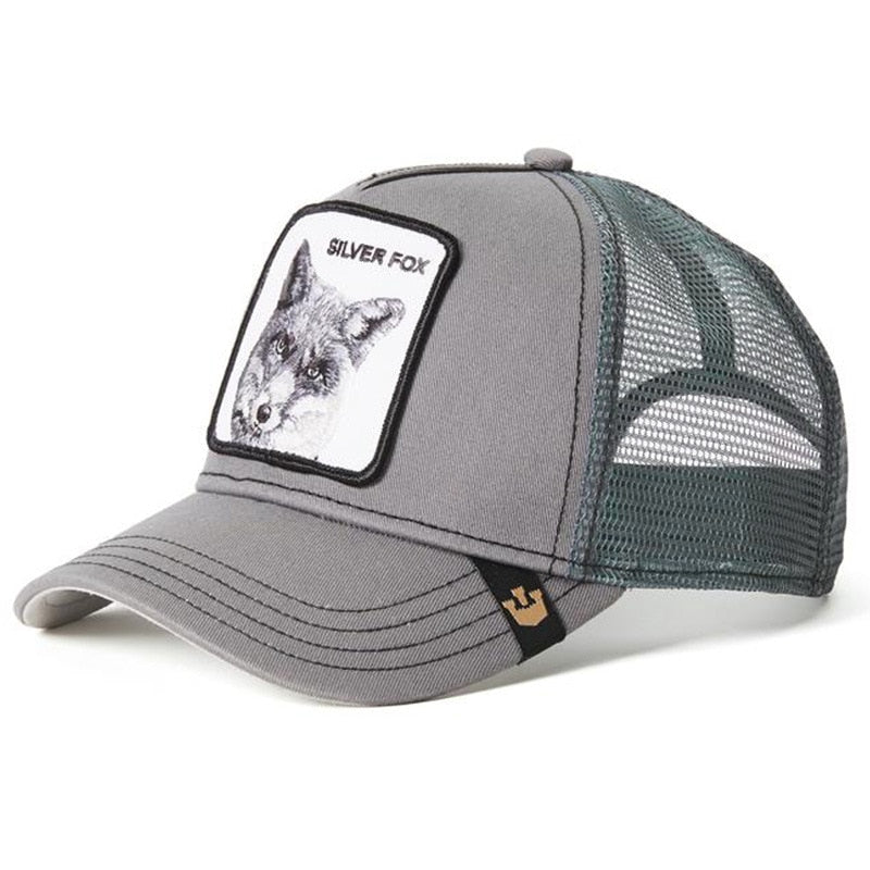 Silver Color Animal Trucker Hat