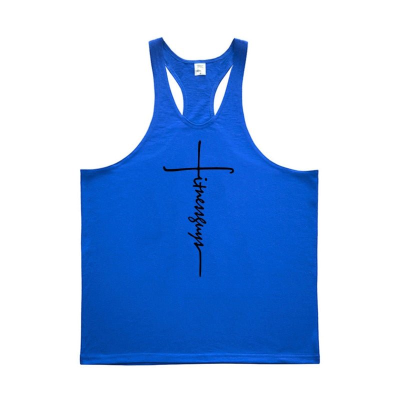 Bold Blue Color Stringer Tank top 