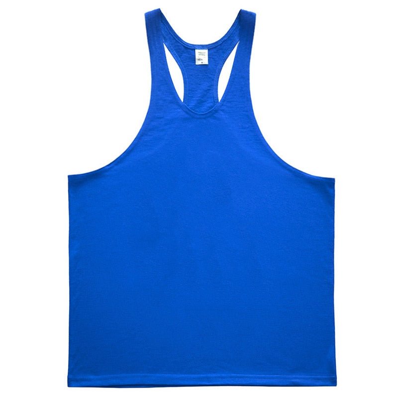 Simple Blue Color Stringer Tank top 