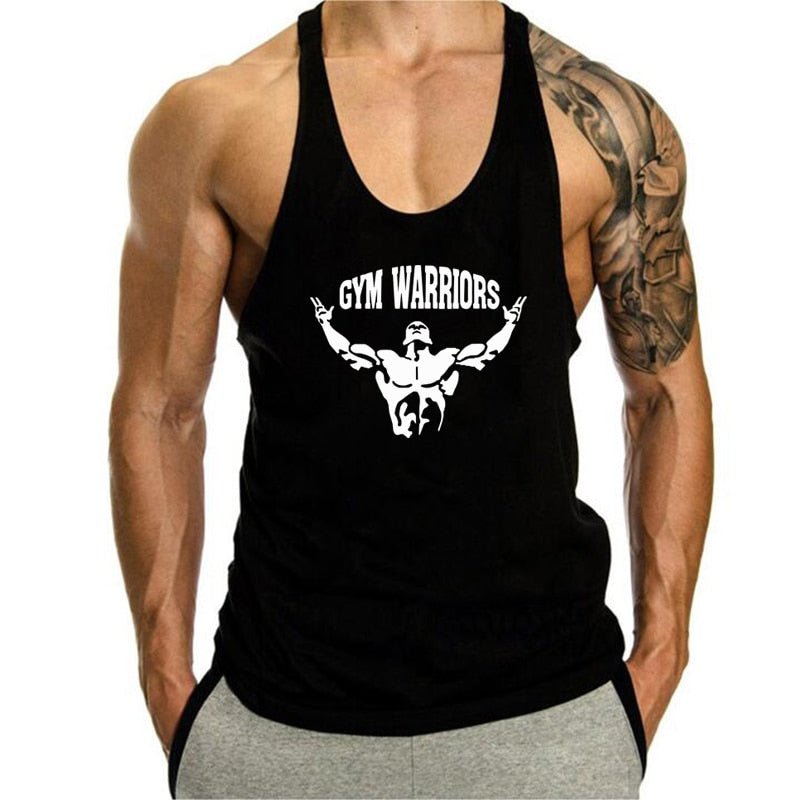 Gym Warriors Print Stringer Tank top