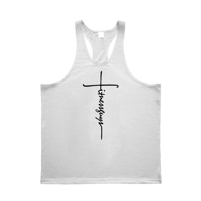 Stylish White Color Stringer Tank top