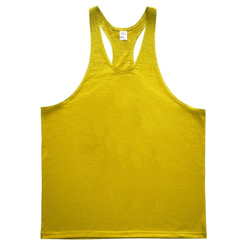 Yellow Color Stringer Tank top