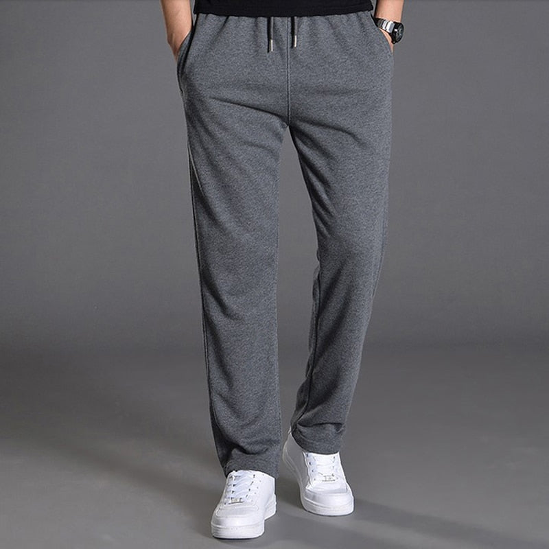 Grey Color Straight Fit Sweatpants