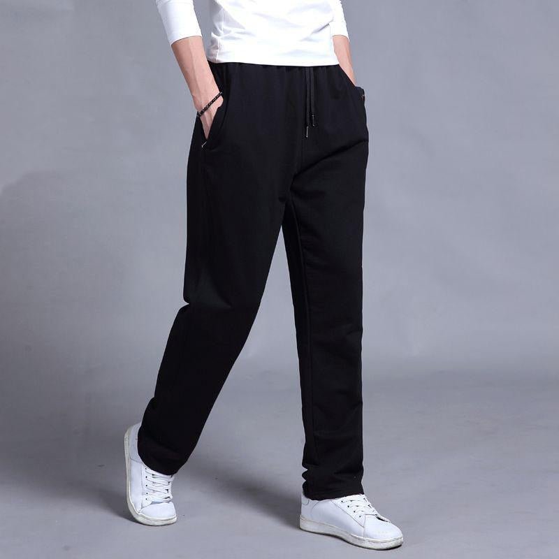 Black Color Straight Fit Sweatpants