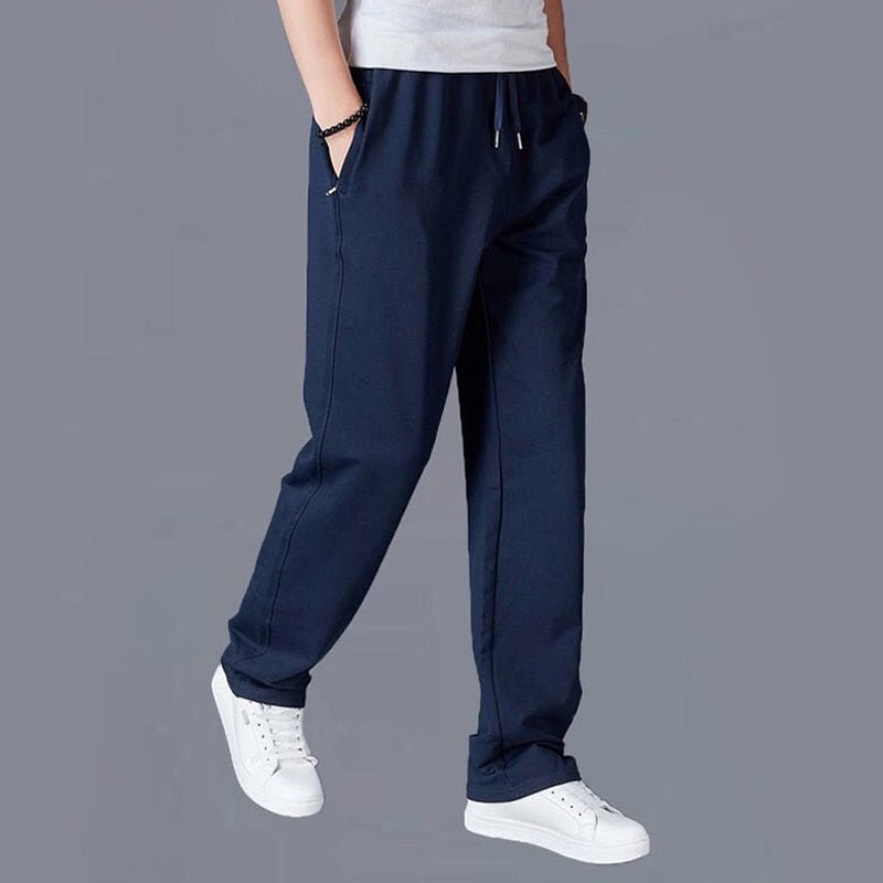 Dark Blue Color Straight Fit Sweatpants