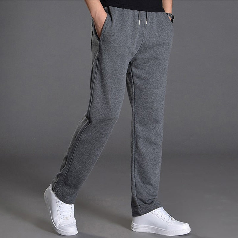 Light Grey Color Straight Fit Sweatpants