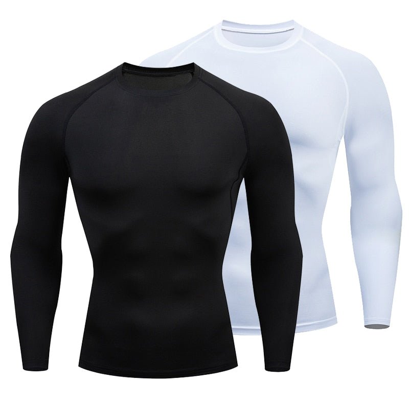 Multi Color Men's Compression Long Sleeve T-Shirt