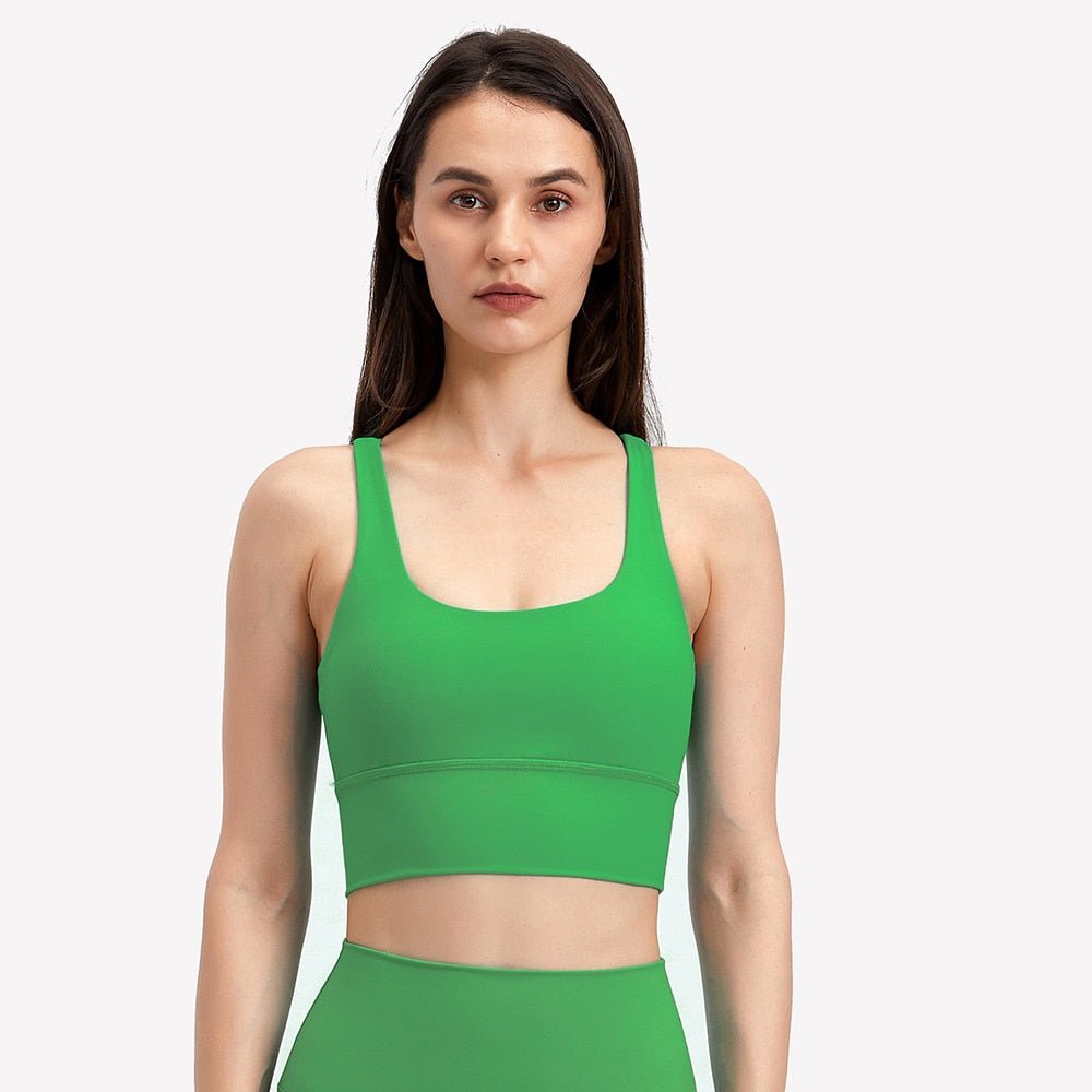 Light Green Color Sports Bra For Women