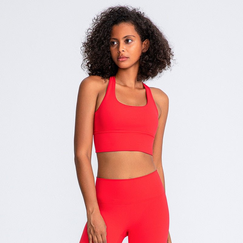 Red Color Sports Bra 