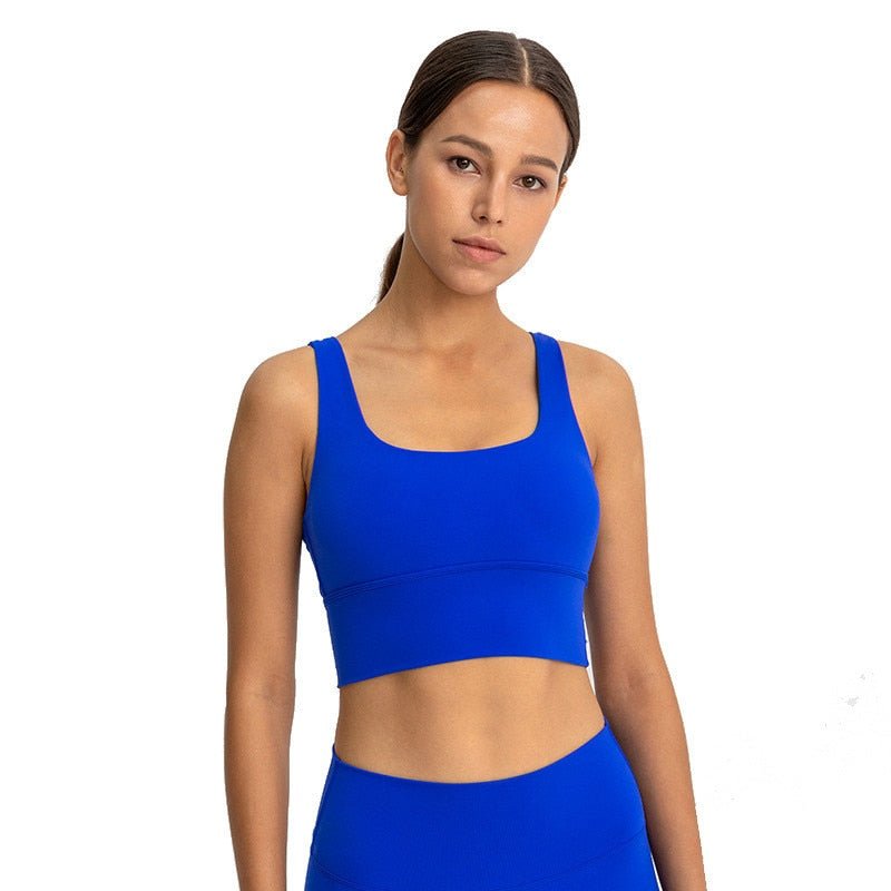 Dark Blue Color Sports Bra 