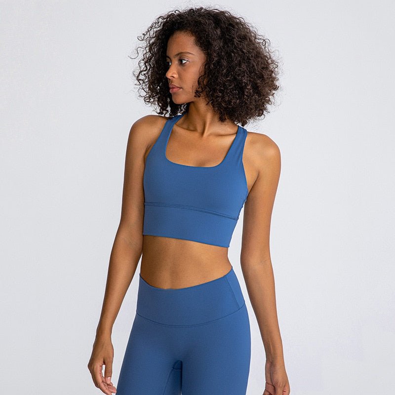 Dark Blue Color Sports Bra