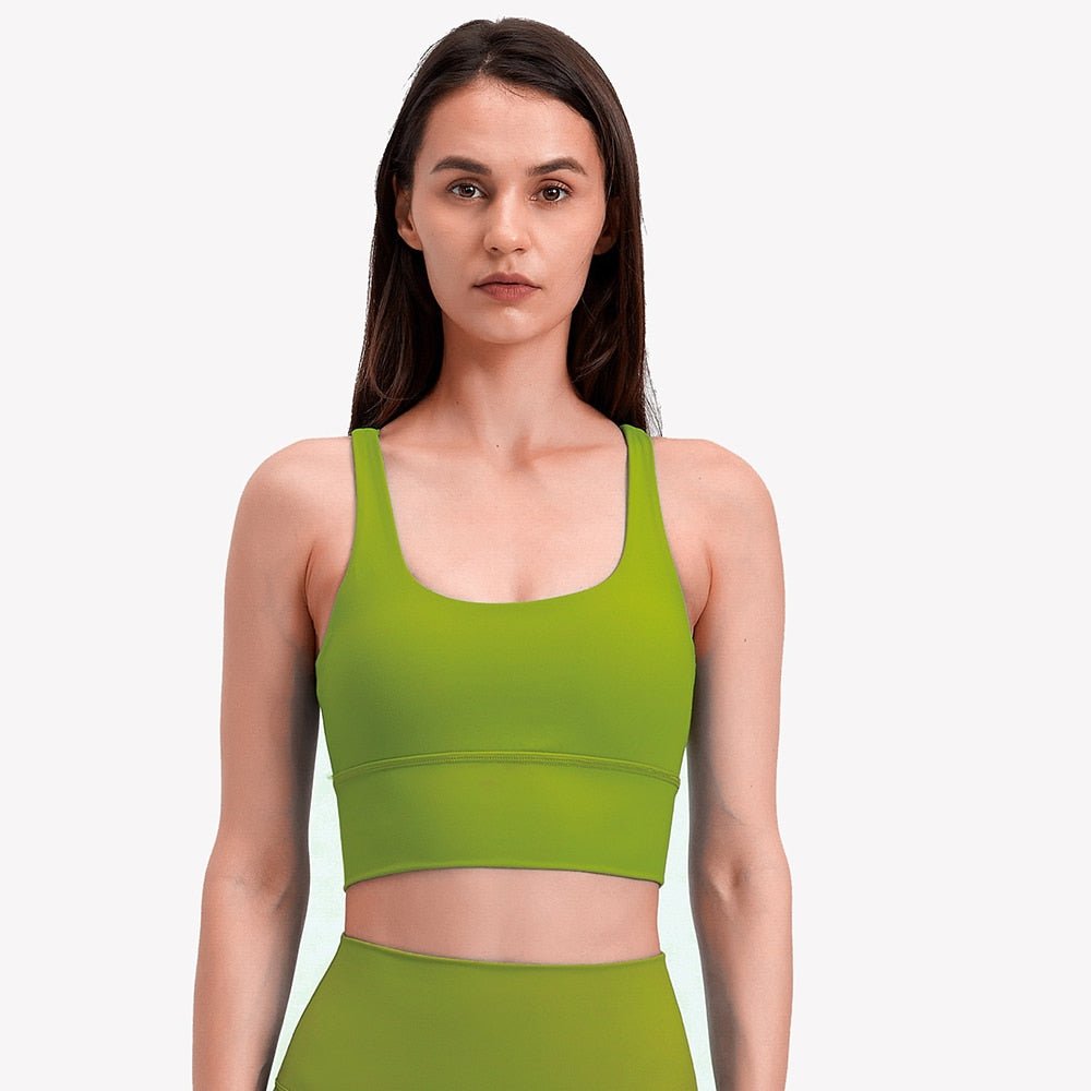 Green Color Sports Bra For Women
