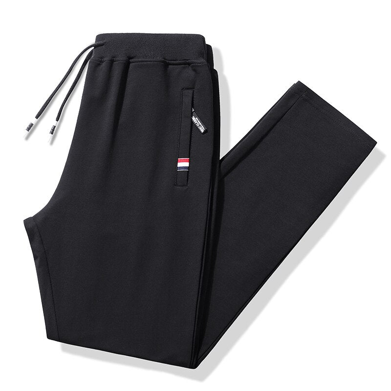 Black Color Regular Fit Sweatpants For Men