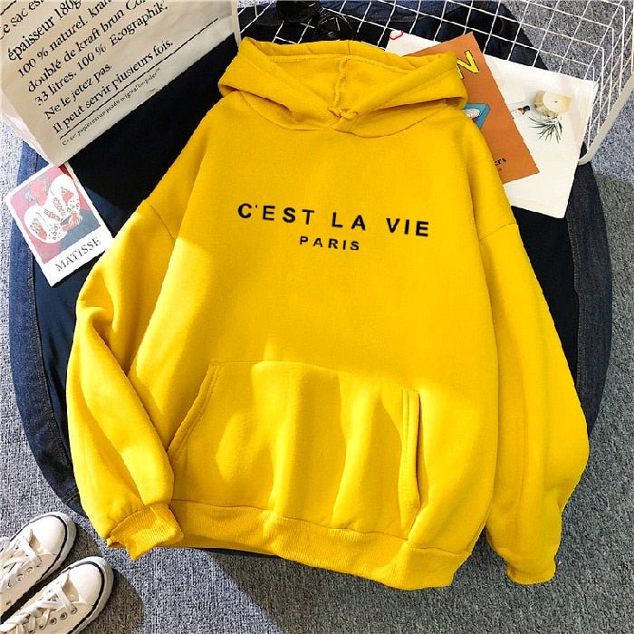Yellow Color Pullover Hoodie