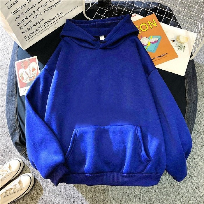 Blue Color Pullover Hoodie