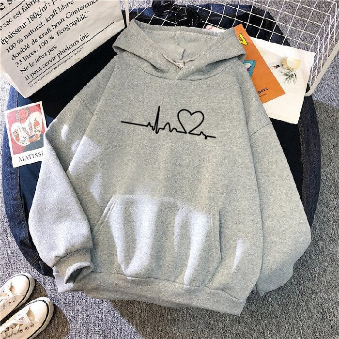Pullover Hoodie With Printed Design