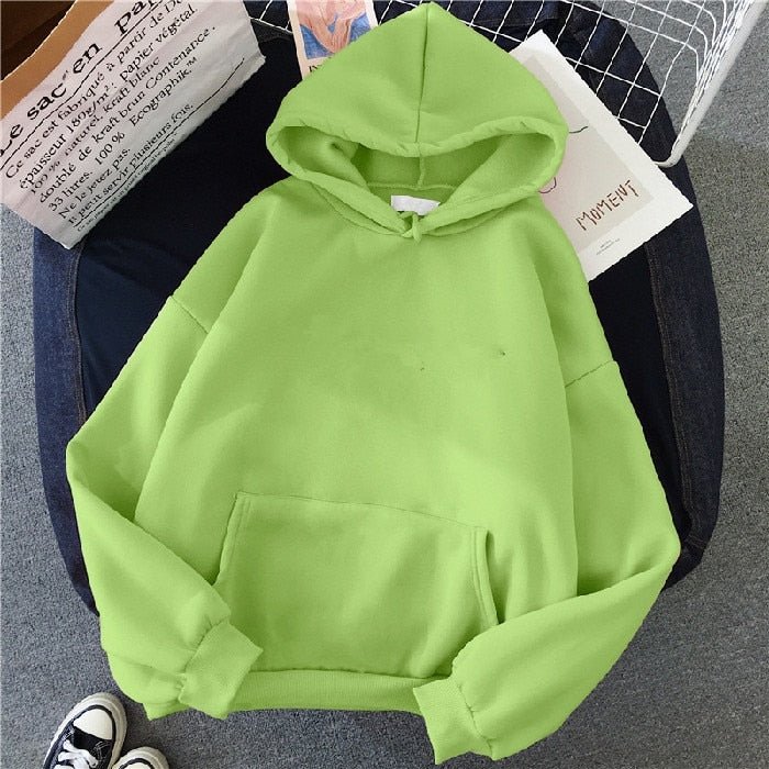 Lime Green Color Pullover Hoodie