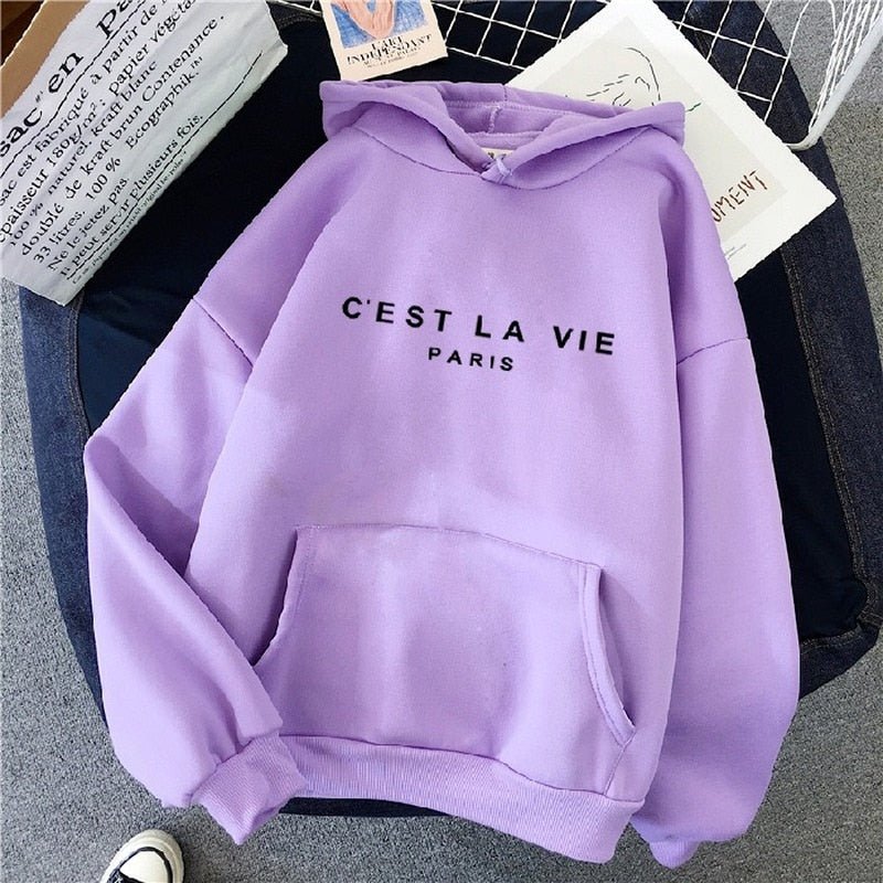 Stylish Purple Color Pullover Hoodie