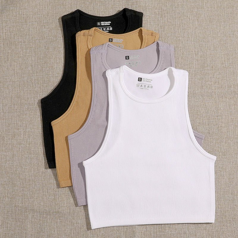 Stylish White Color Sports Crop Top - Fly Stride
